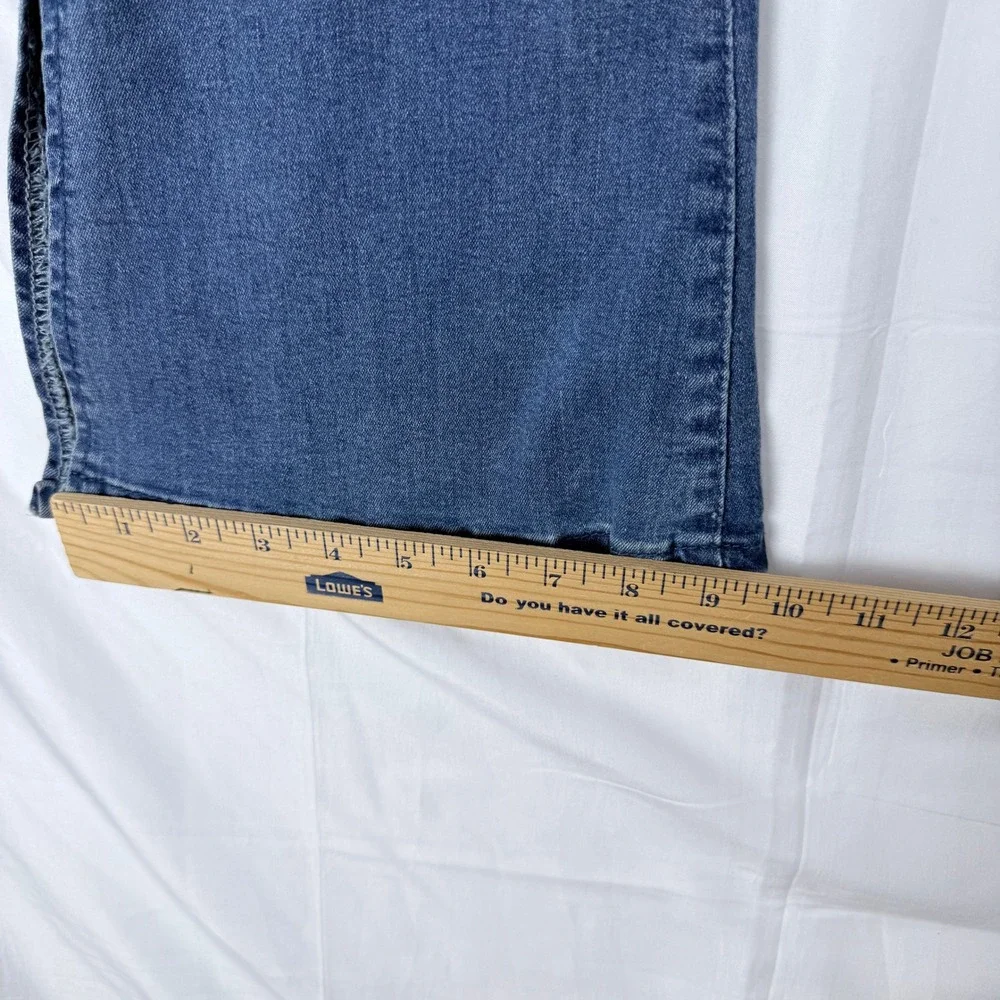 Miss California‎ Flare Jeans Women 7/8 Distressed Slit Hem Boho Y2K Retro Denim